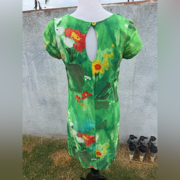 PreOwned Jams World Hawaiian Print Dress Green Women's Small - Picture 2 of 4